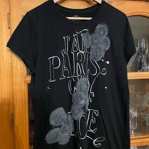 Old Navy Black and Gray Short Sleeve Tee Casual Top XL